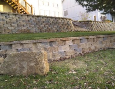 Landscaping Raymore MO Retaining Wall Multi-Colored